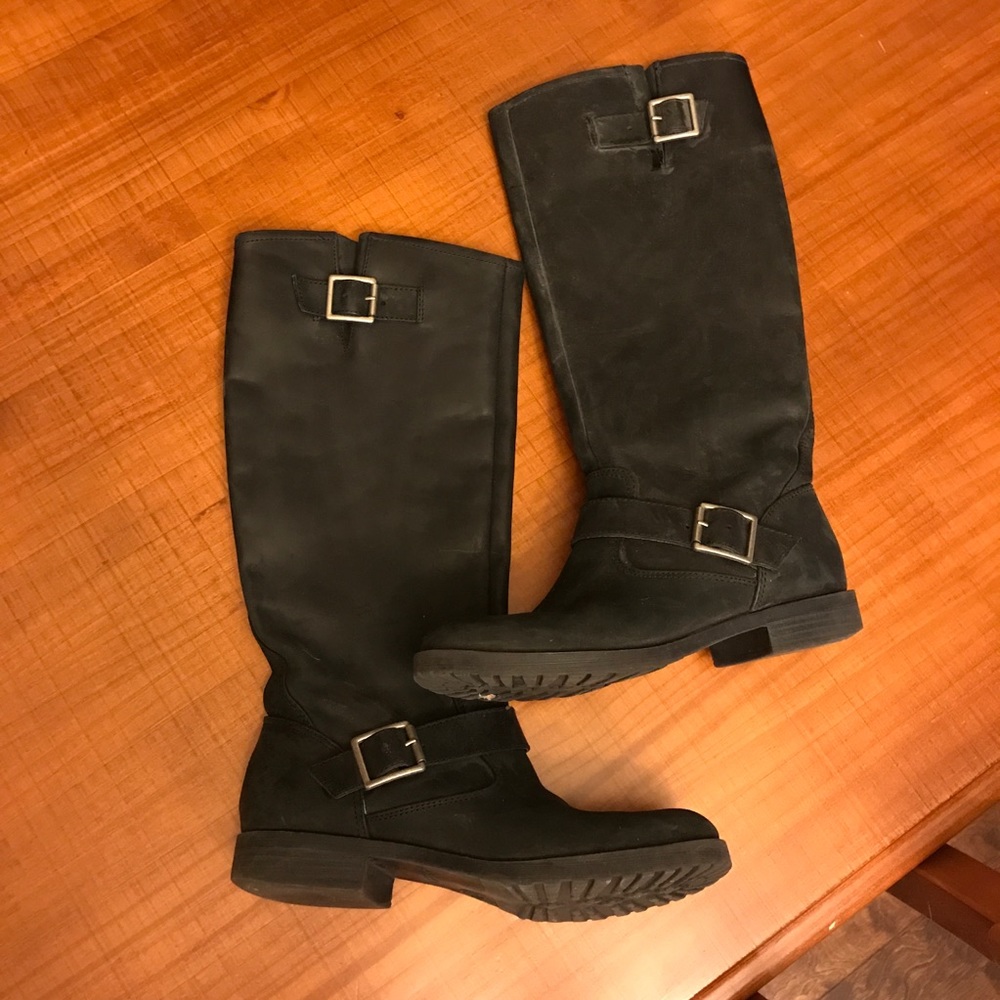 Black Moto Riding Boots